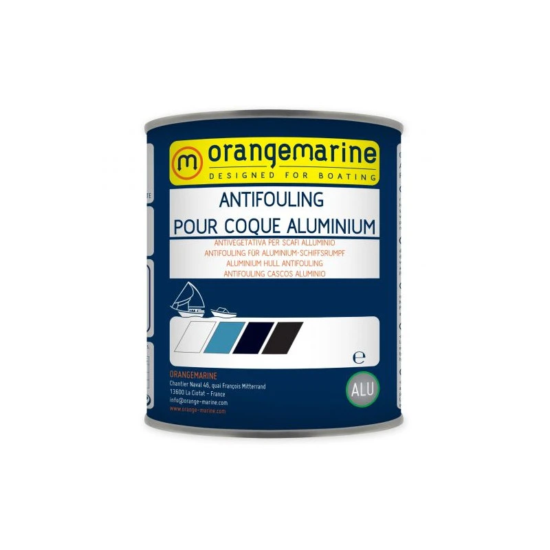 ANTIFOULING POUR COQUE ALUMINIUM - ORANGEMARINE 2,5L - BLANC DOUVRE 1 ANTIFOULING POUR COQUE ALUMINIUM - ORANGEMARINE 2,5L - BLANC DOUVRE