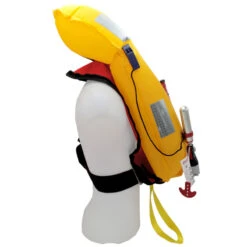 GILET DE SAUVETAGE GONFLABLE AUTOMATIQUE ORANGE MARINE 170N AVEC HARNAIS ESSENTIAL ROUGE -Nauti Games Boutique gilet de sauvetage gonflable automatique orange marine 170n avec harnais essential rouge 2