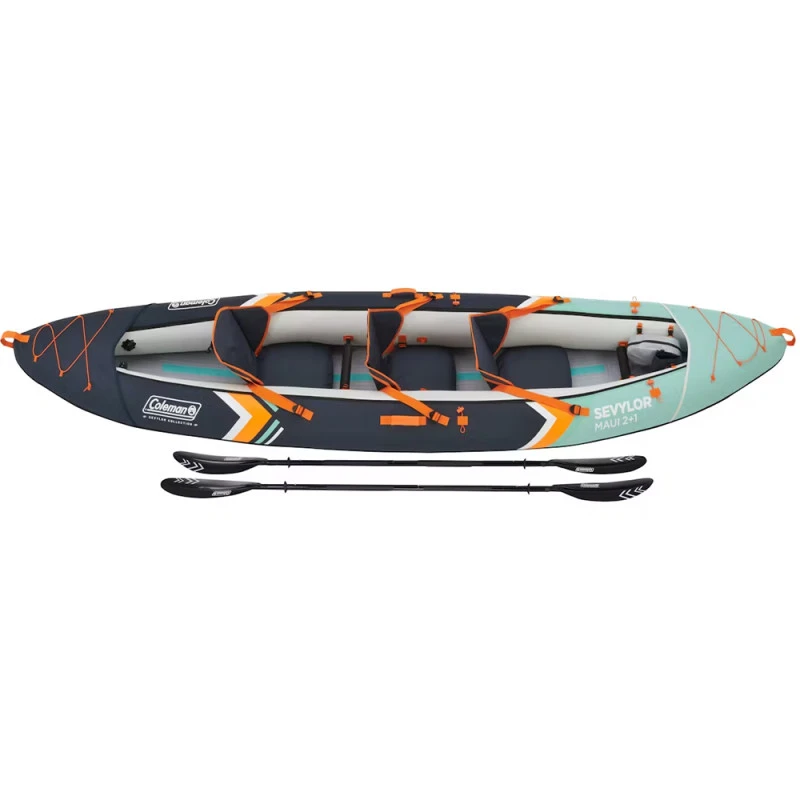 Kayak Gonflable Sevylor Kit Maui ( Nouveau Alameda) 2 Adultes 1 Enfant Avec 2 Pagaies Et Pompe 4 Kayak Gonflable Sevylor Kit Maui ( Nouveau Alameda) 2 Adultes 1 Enfant Avec 2 Pagaies Et Pompe – Image 4
