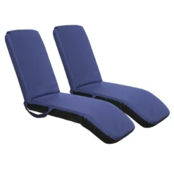 PACK 2 SIEGES INCLINABLES AUTOPORTANTS LONGS BLEU - KACTUS