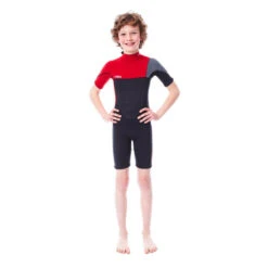 SHORTY JOBE BOSTON 2MM ENFANT BACKZIP ROUGE M -Nauti Games Boutique shorty jobe boston 2mm enfant backzip rouge m 4
